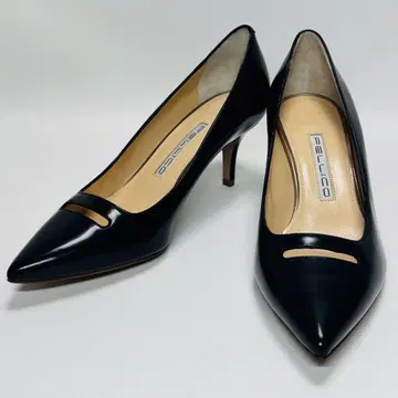 PELLICO 아넬리 23.5cm 스틸레토 가죽 펌프스 다크 네이비
