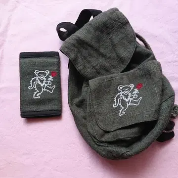데드베어 미니 백팩 지갑 Grateful Dead Bear 헴프