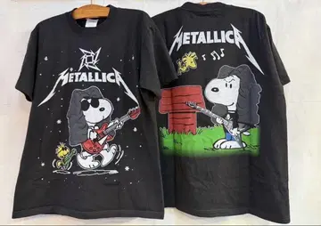 스누피 Metallica 티셔츠 블랙