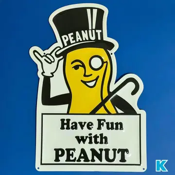 PEANUT 메탈 플레이트 엠보싱 간판 양철 아메리칸 No.K