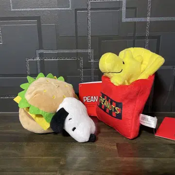 스누피 우드스탁 햄버거 감자 봉제인형