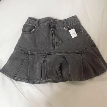 INGNI 그레이 플리츠 미니 스커트