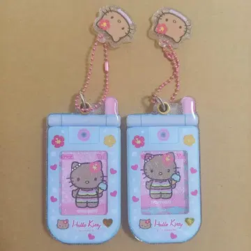 헬로키티 슬라이드폰 키링 일광화상ver. 갸루 키티