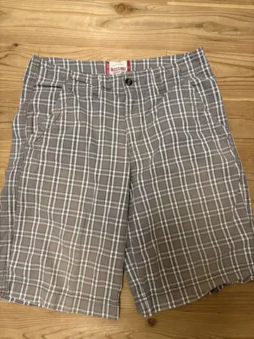 Mossimo Flat Front Short 32인치 체크 무늬