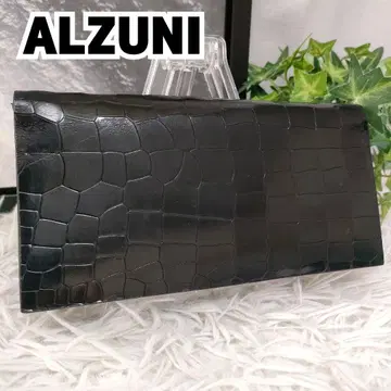 alzuni 장지갑 블랙 악어 엠보싱 알즈니 지갑 블랙 카드 지폐 수납