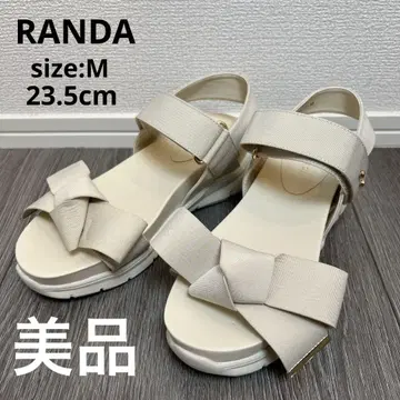 새상품급 RANDA 리본 샌들 스포츠 샌들 화이트 통굽