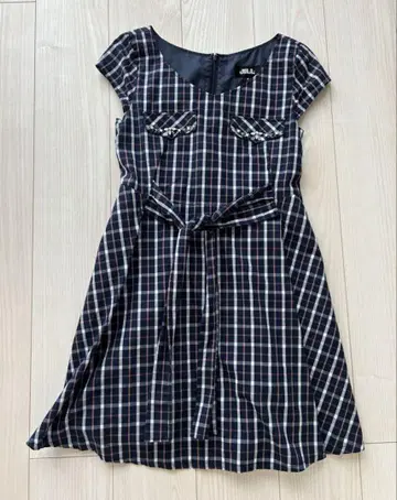 [새상품급] JILLSTUART 원피스 반팔 체크