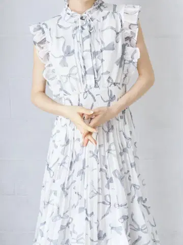 tocco closet 리본 원피스 화이트
