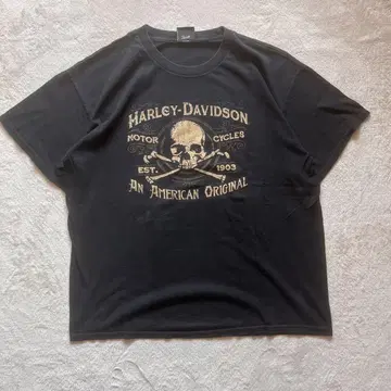 00's Harley Davrdson skull T-shirt