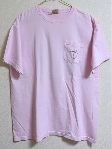 Comfort Colors 핑크 구제 티셔츠 L 사이즈