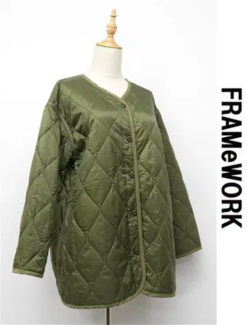 ZOE431/FRAMeWORK 퀼팅 자켓 충전솜 노카라 38