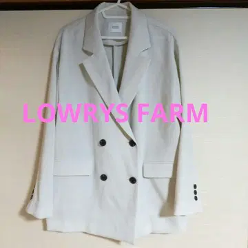 LOWRYS FARM 홉색 더블 자켓 아이보리