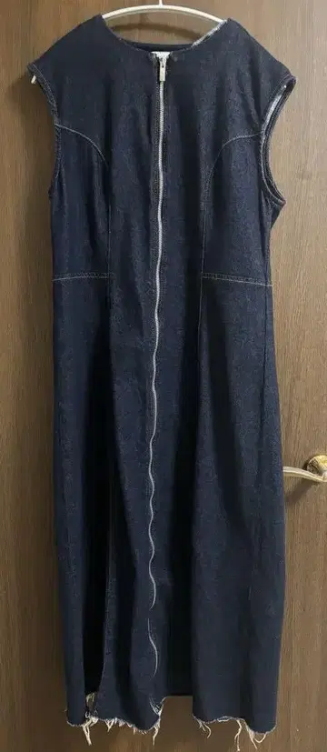 ZARA 데님 슬리브리스 롱 원피스