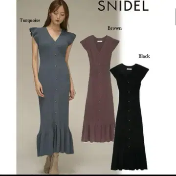 택 포함 새상품 스나이델 Sustaina 프론트 버튼 민소매 원피스