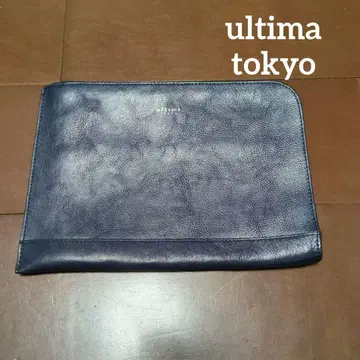 [새상품급] ultima 네이비 가죽 클러치백