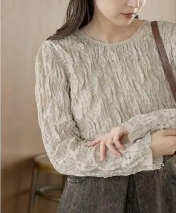 [새상품] Kastane 와셔 2WAY 블라우스 카스타네 베이지 프리