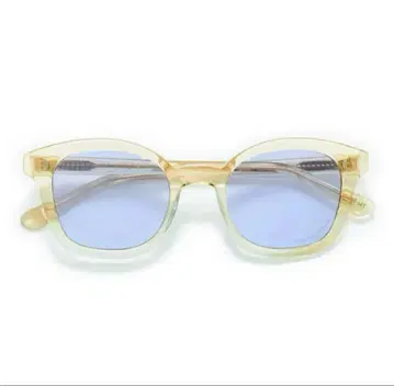 TSS SQUARE YELLOW CLEAR FRAME LIGHT BLUE
