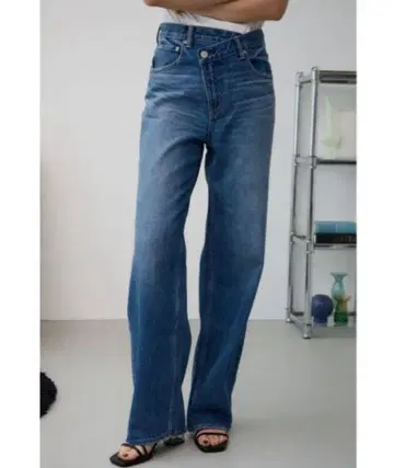 아즈 바이 마우 하이웨스트 오버 랩 데님