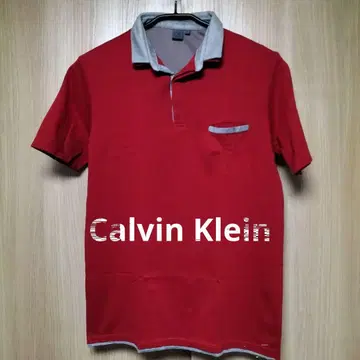Calvin Klein 다크 레드 피케 셔츠 M 사이즈 사용감 적음!