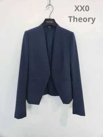 띠어리 노카라 자켓 XX 0 사이즈 네이비