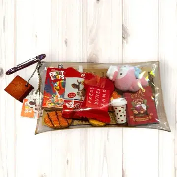 가챠 파우치 마이멜로디와 버터 샌드 빨간색 계열