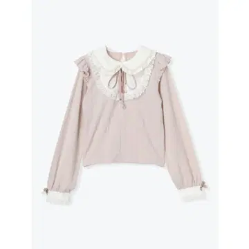 노에미 아가씨 하트 참 레이스업 티셔츠 핑크