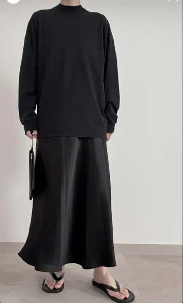 digne Relaxing long tee [블랙]