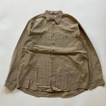 USED BEIGE COTTON L/S SHIRTS