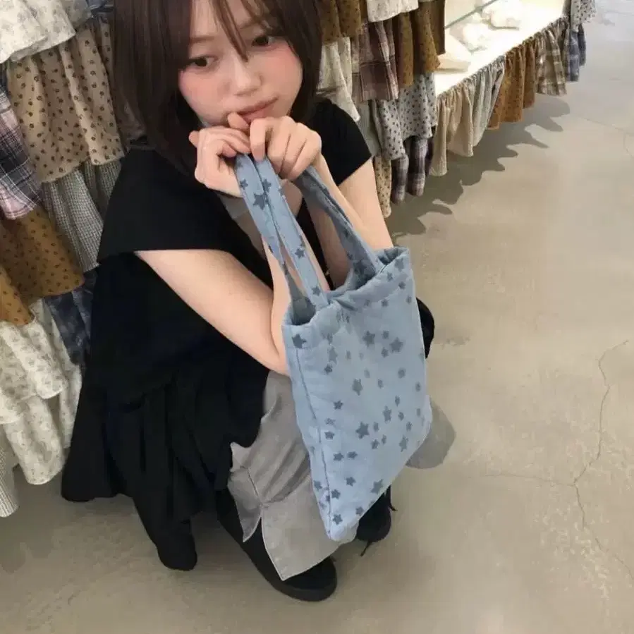 【韓国COYSEIO コイセイオ】MILKY STAR TOTE BAG MILKY STAR TOTE BAG BLACK - coyseio