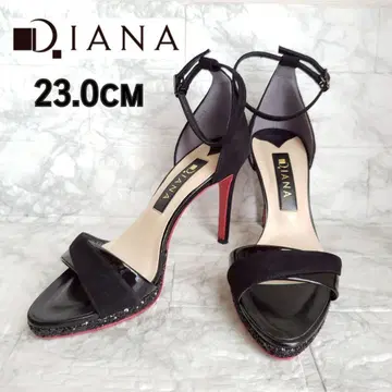 컨디션 최상 DIANA 블랙 스트랩 샌들 23.0cm