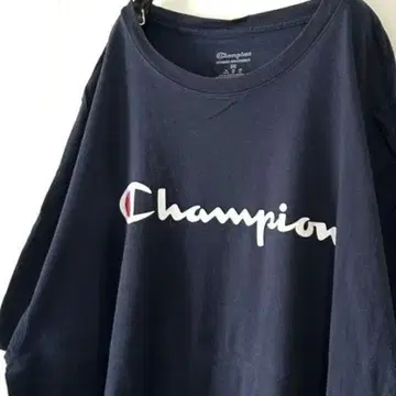 챔피온 로고 티셔츠 2XL 네이비 곤색 구제 의류