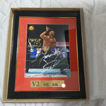WWE (전 신일본 프로레슬링) 나카무라 신스케 친필 사인 사진 프레임