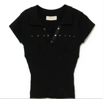 ANDMARY Lindsay logo tops black
