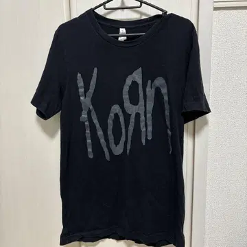 구제 반팔 티셔츠 Korn 블랙 티셔츠