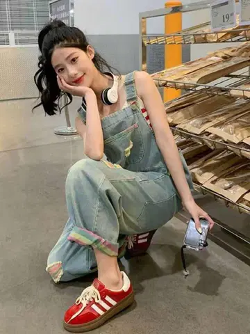 SHEIN 올인원 살로펫 오버롤 점프수트 라이트 블루