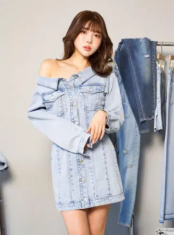 이번 달 처분 Darich 원숄 데님 미니 원피스
