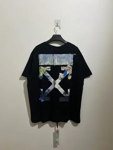 미사용 Off-White 블랙 티셔츠 S1