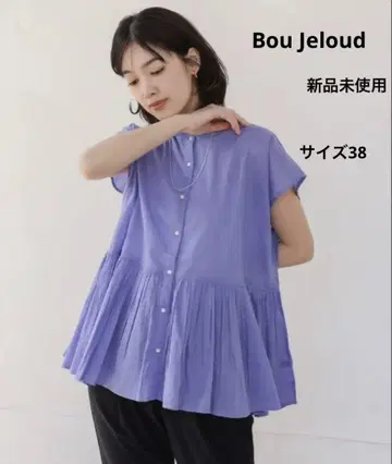 택 포함 미사용 Bou Jeloud 보일 밴드 카라 블라우스