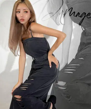 블랙 퀸 벨트 빈티지 원피스