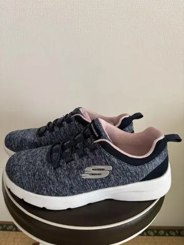 SKECHERS 네이비 핑크 스니커즈