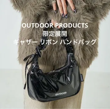 OUTDOOR PRODUCTS 한정판 개더 리본 핸드백