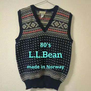[ 80's made in Norway ] L.L.Bean V넥 베스트