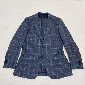새상품급 blazer's bank REDA 자켓 마 린넨 체크