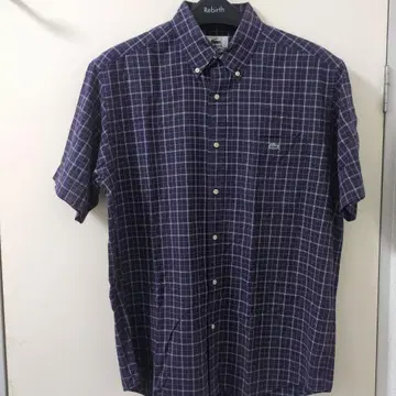 LACOSTE 반팔 체크 셔츠 사이즈 4