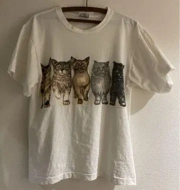 고양이 cat 셔츠 vintage usa 미국제 새끼 고양이