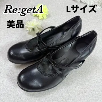 [새상품급] 리게타 Re:getA 크로스 스트랩 펌프스 블랙 L 사이즈
