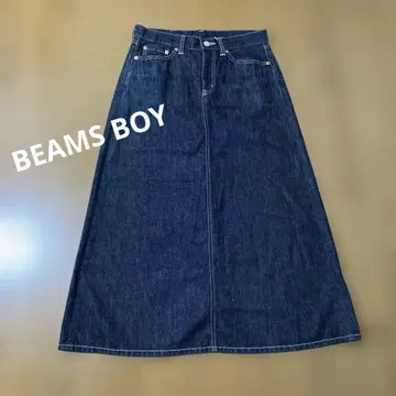 BEAMS BOY 데님 롱 스커트