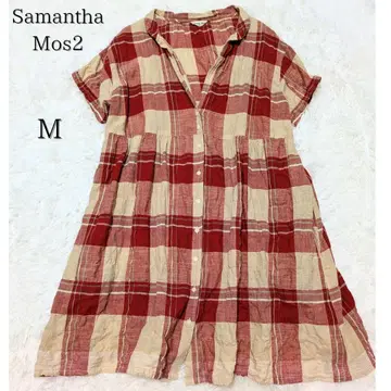 [인기] Samantha mos2 원피스 튜닉 체크 넉넉한 스타일