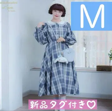 택 포함 새상품 아오키 미사코 시마무라 원피스 시나모롤 M 산리오