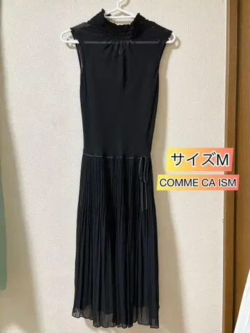 Comme ca ism 블랙 플리츠 원피스